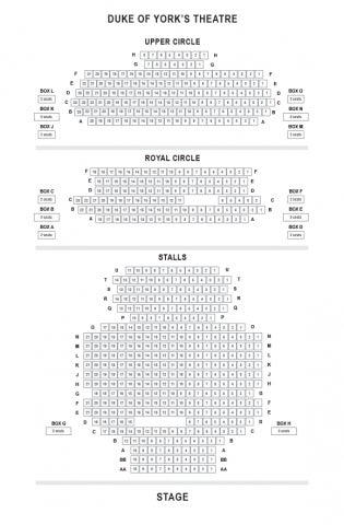 Duke of York's Theatre seat plan