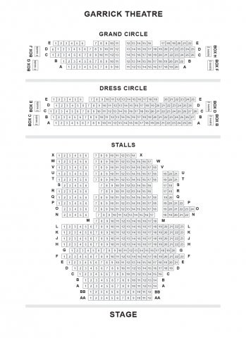 Garrick Theatre seat plan