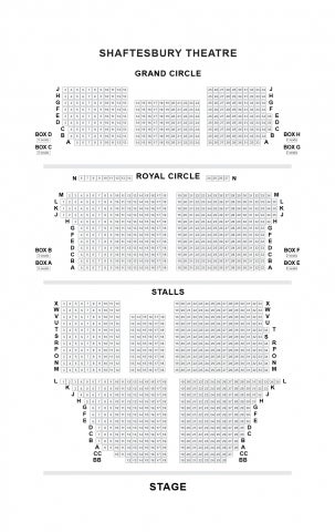 Shaftesbury Theatre seat plan